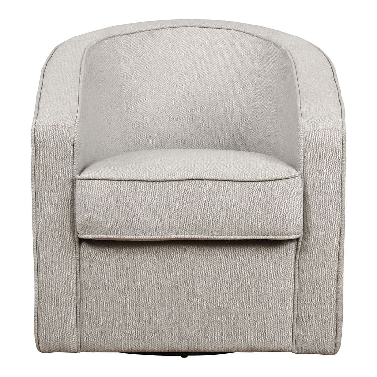 Gray Zig Zag Fabric Swivel Chair R6663