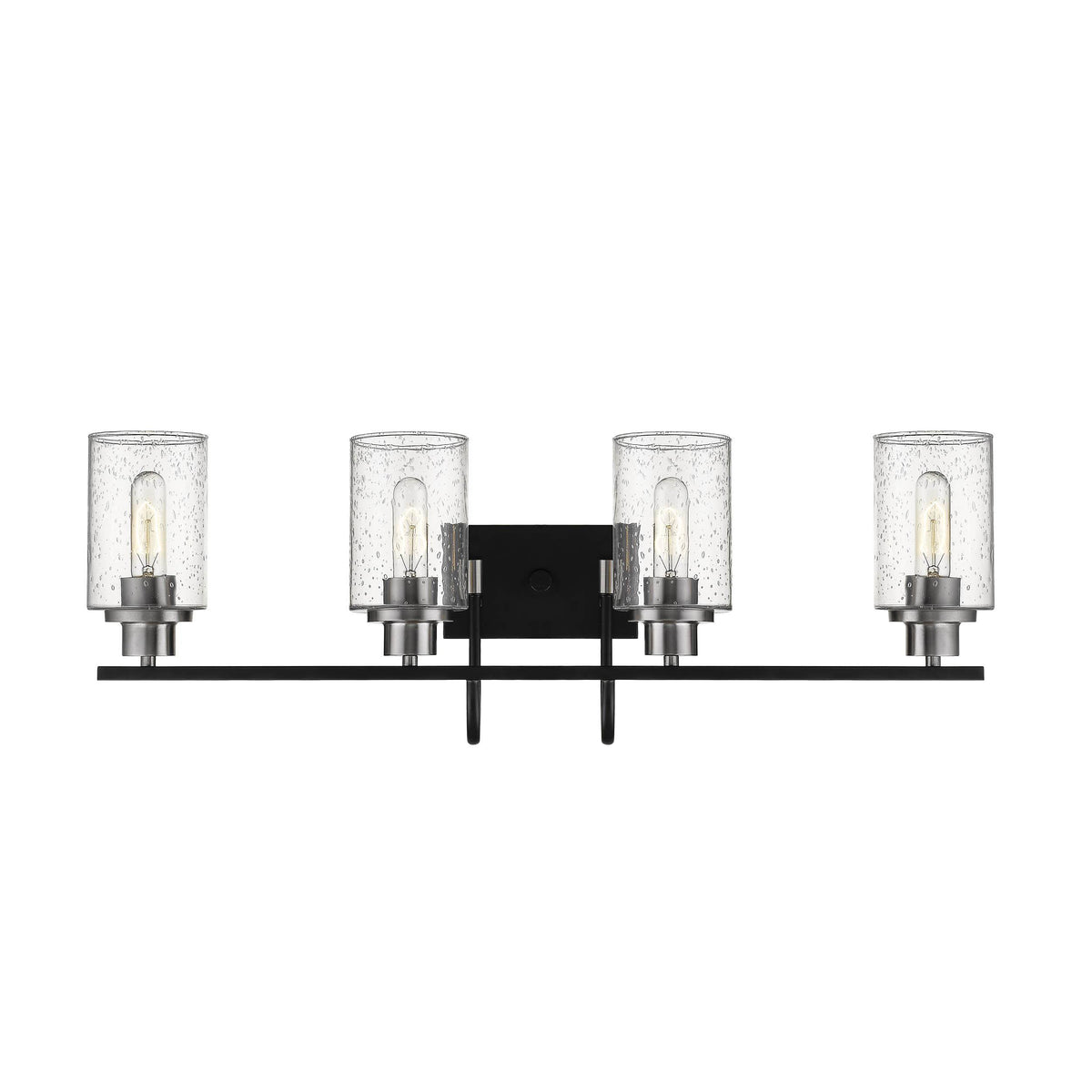 4-Light Matte Black Brushed Nickel Vanity Light Z336