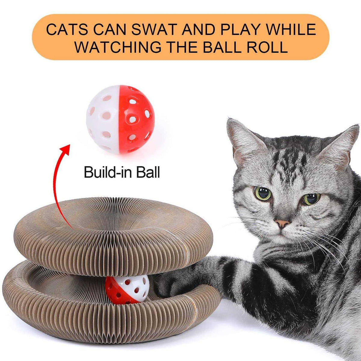 Magic Cats Scratching Board Interactive Scratch Pad Scratcher with Ball O124