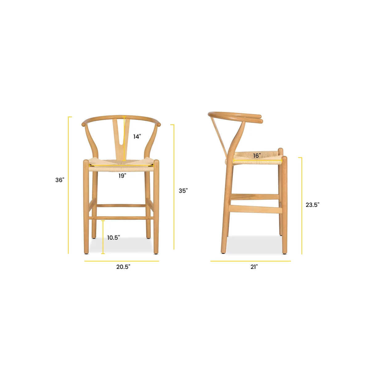 Natural Counter Stool M50484