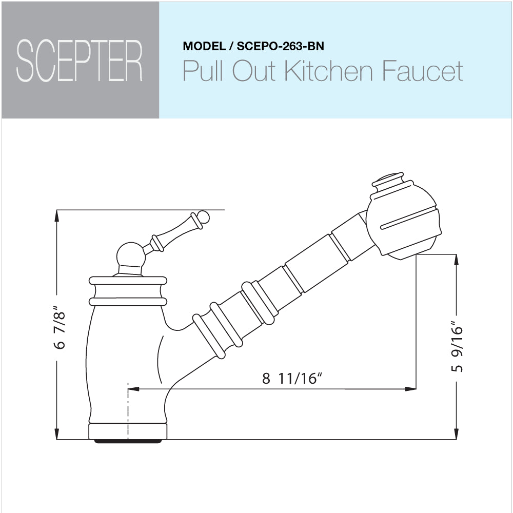 Brushed Nickel Pull Out Kitchen Faucet J294