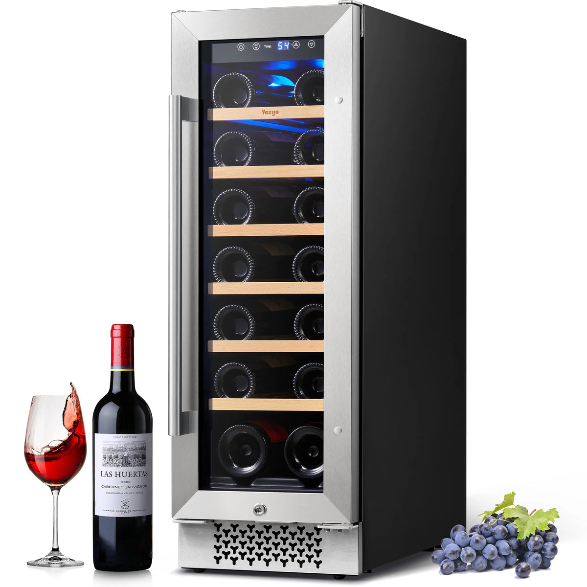 12 Bottle Wine Cooler Refrigerator with Glass Door Q61205