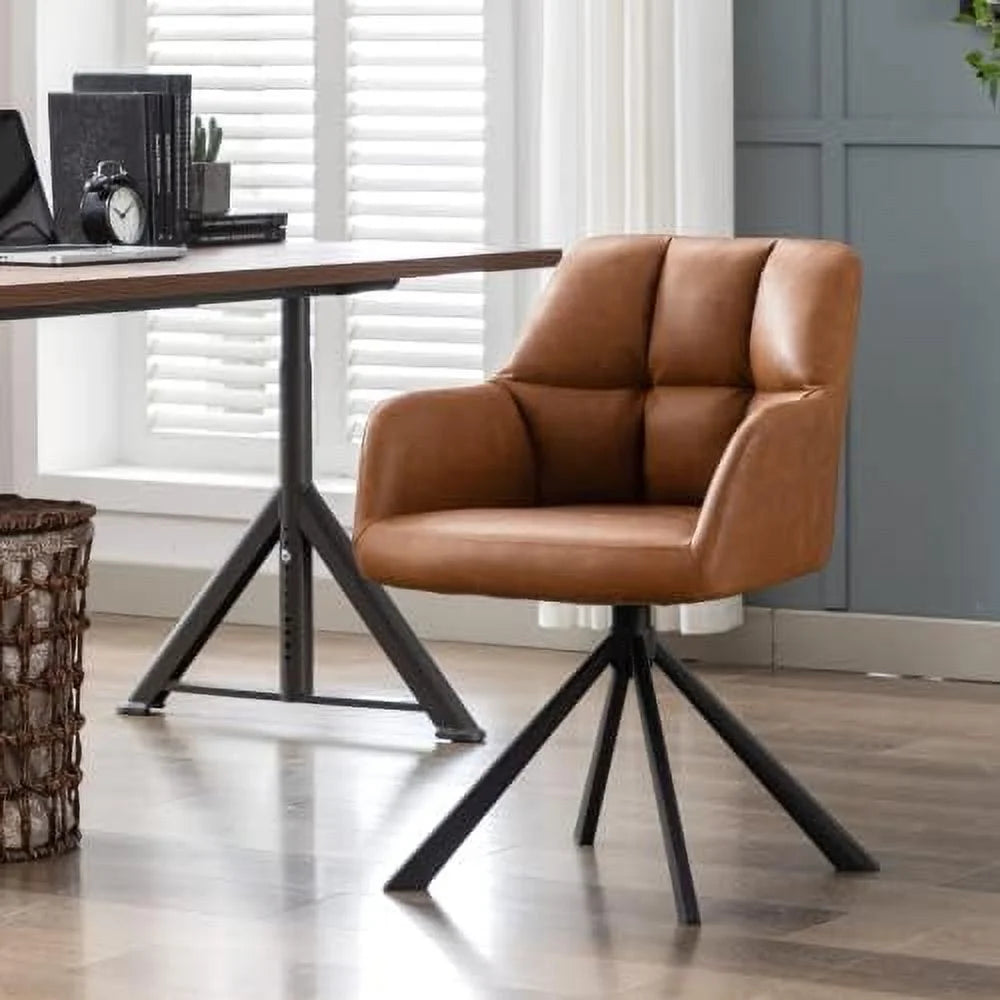 Leather Swivel Arm Desk Chair X35021