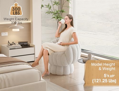 Beige Velvet Barrel Swivel Accent Sofa Chair A7835