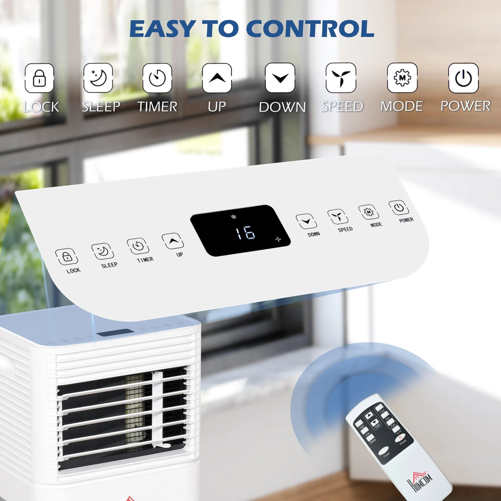 10000 BTU Portable Mobile Air Conditioner with Remote Control, White W7364