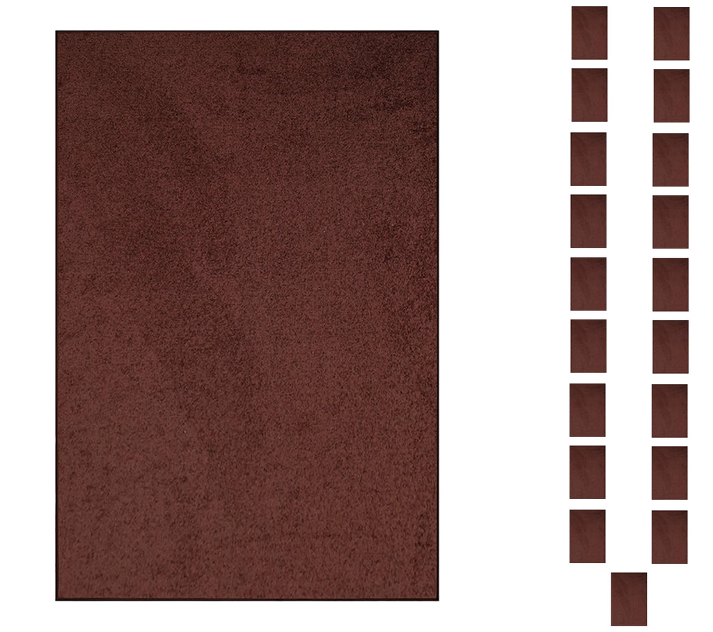 Chocolate Color 2' x 4' Rectangle Rug Set of 20 U65866