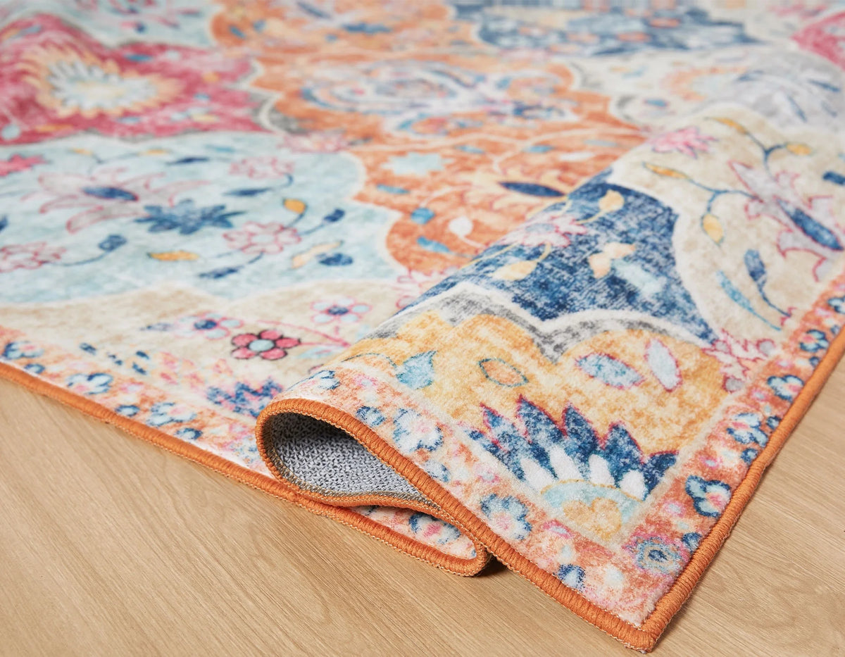 3'x5' Machine Washable Oriental Distressed Area Rug P46230