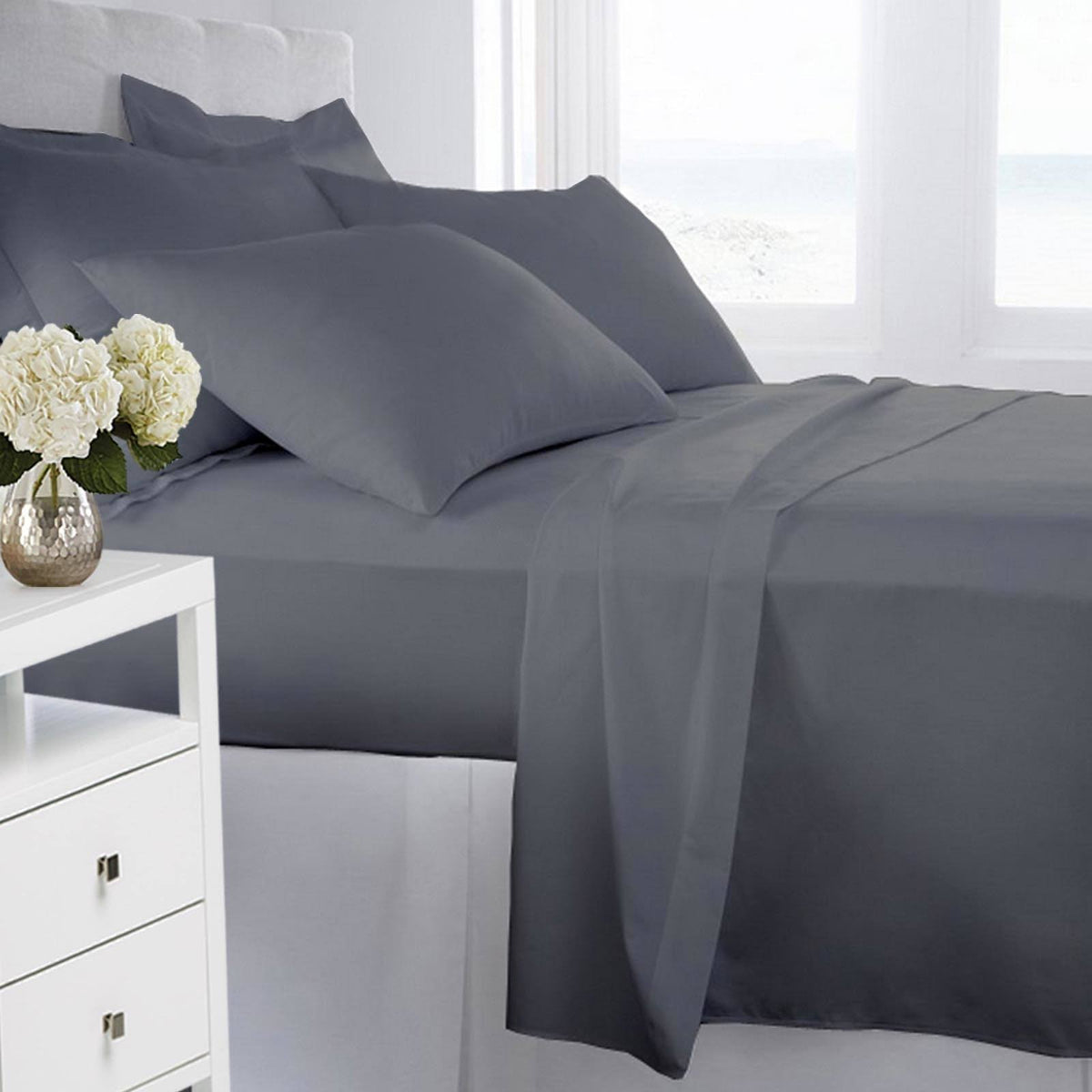 King Grey Microfiber Sheet Set X772066