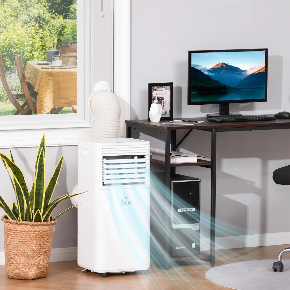 10000 BTU Portable Mobile Air Conditioner with Remote Control, White W7364