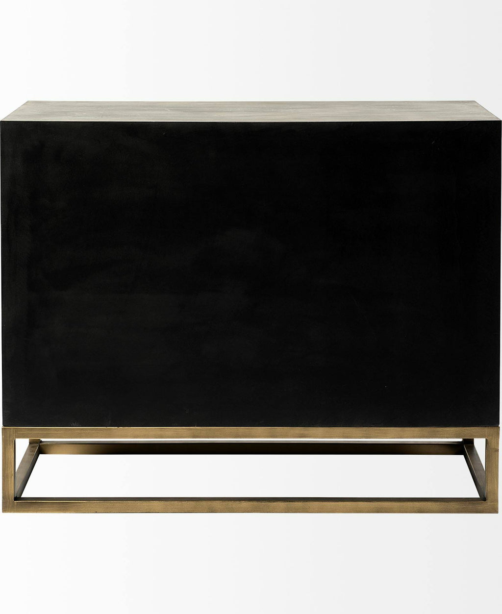 Solid Wood and Brass 3 Drawer Cabinet in Brown N510