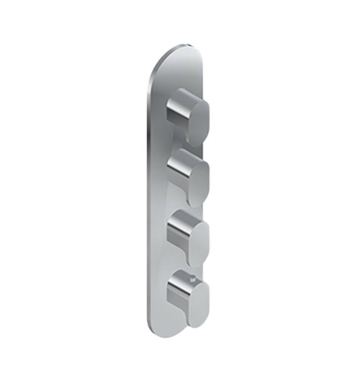Polished Chrome Four Hole Thermostatic Valve Trim Plate Y253927