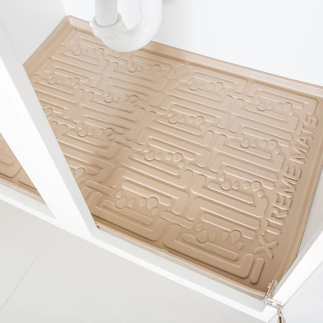 Waterproof Under Sink Mat 22" x 19" Bathroom Shelf Protector Q467528