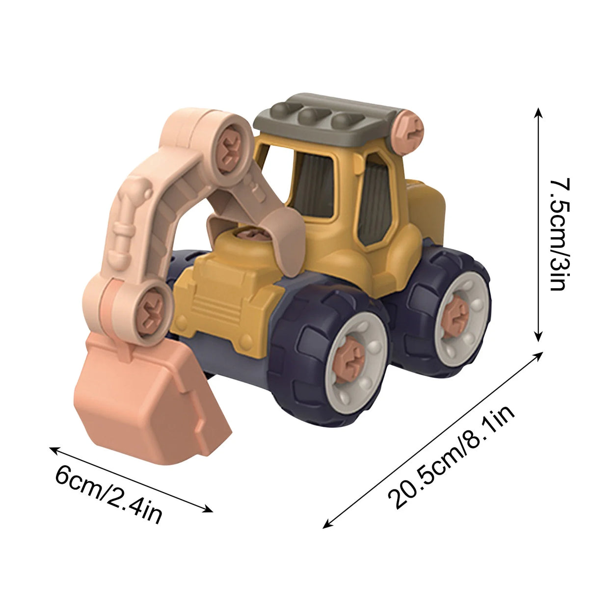 DIY Nut Building Construction Toy Excavator J2599