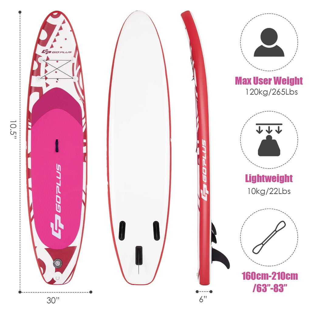 10.5' Inflatable Stand Up Paddle Board with Carry Bag T5208