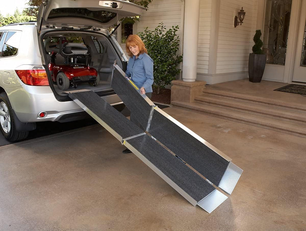 Suitcase Trifold Portable Ramp with Slip-Resistant Surface, 7 Foot A77057