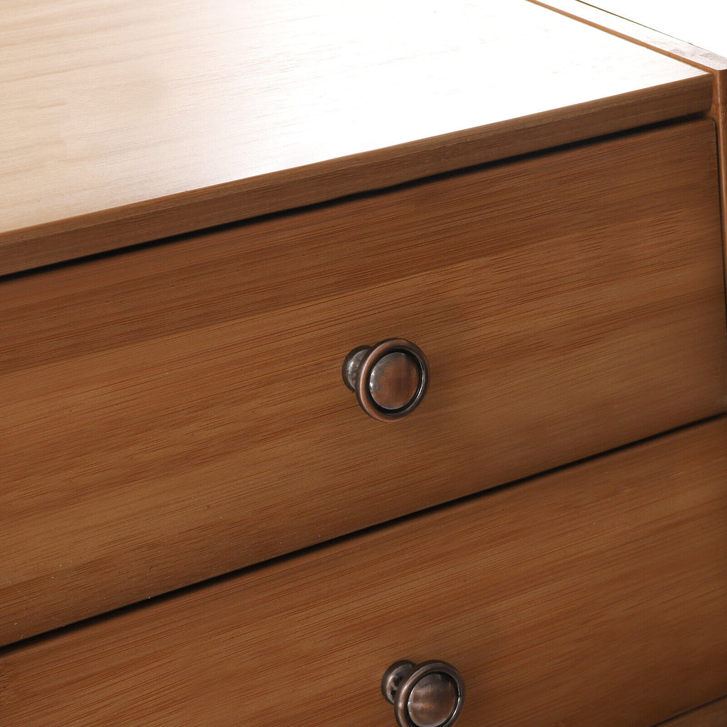 Natural Bamboo Buffet Sideboard Cabinet 39 Inch with 3 Doors V718