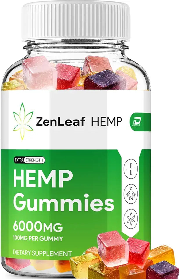 Hemp Gummies with Hemp Seed Extract Herbal Supplement 60 Gummies L26238