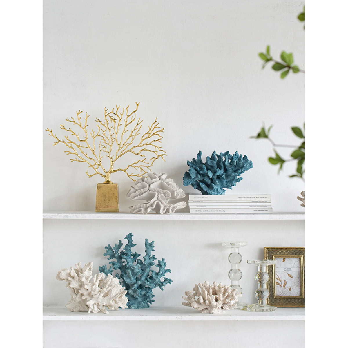 White Faux Coral Sculpture D433
