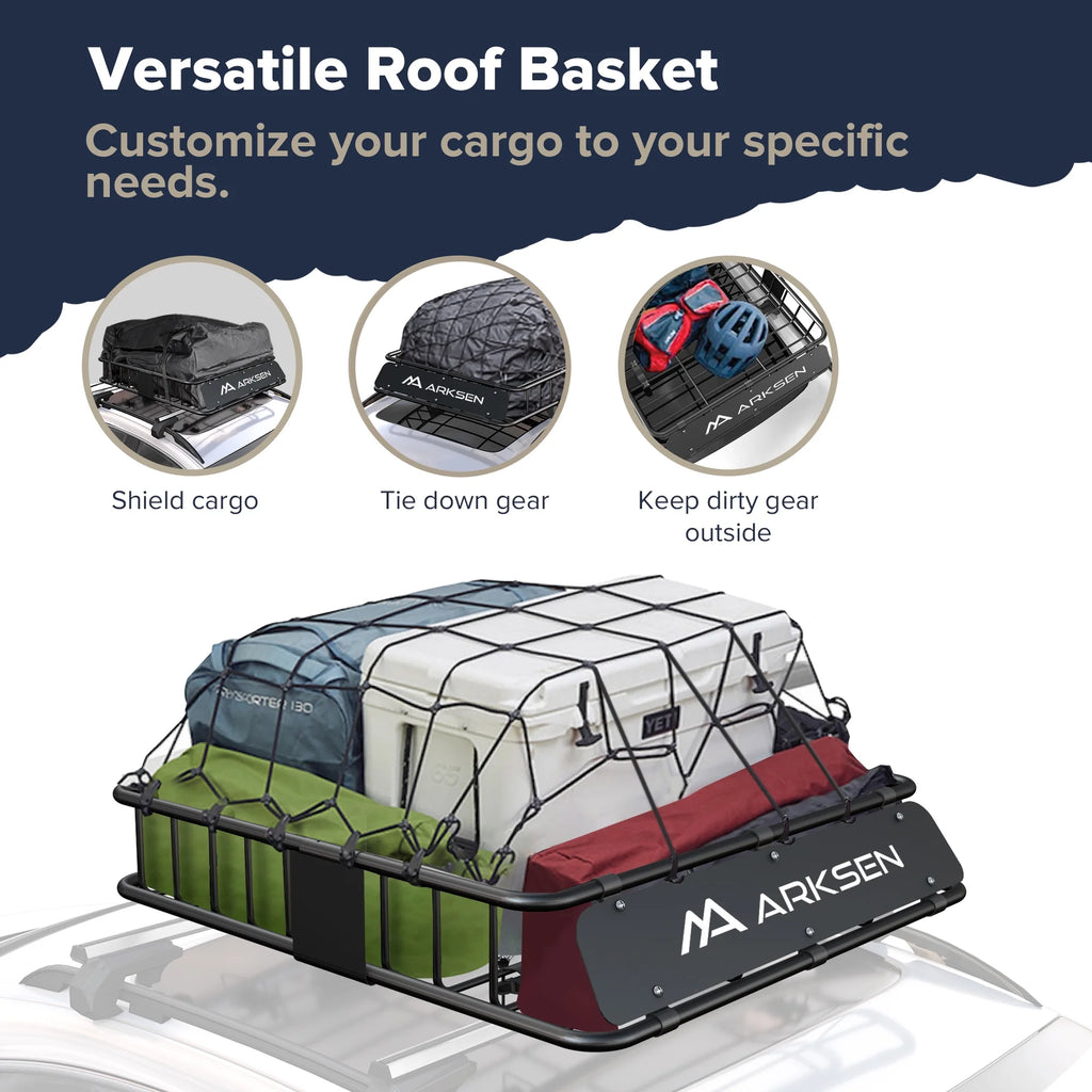 150LB Universal Roof Rack Cargo Carrier Basket I533