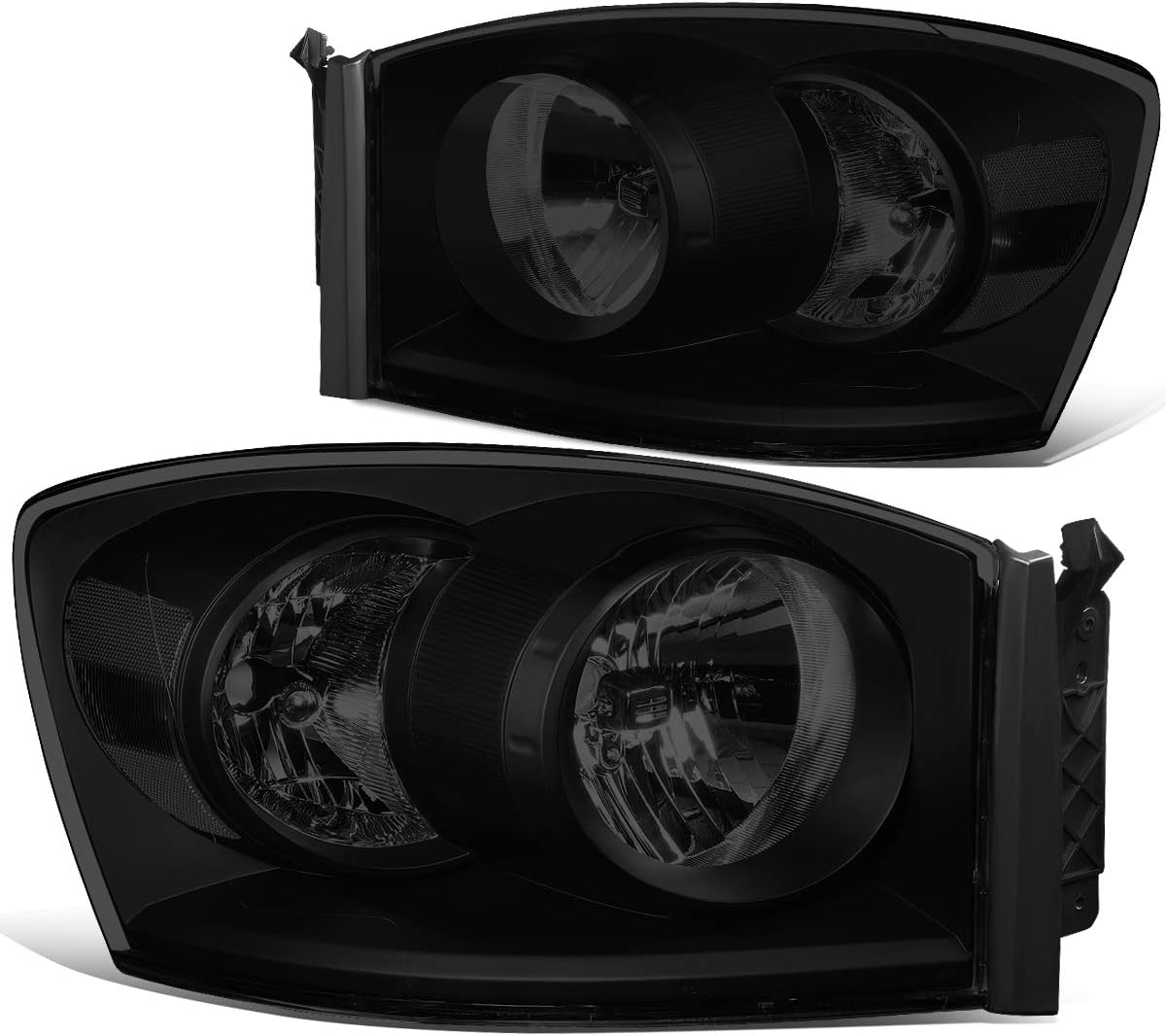 Smoked/Clear Dual LED DRL Sequential Turn Signal Projector Headlights P595