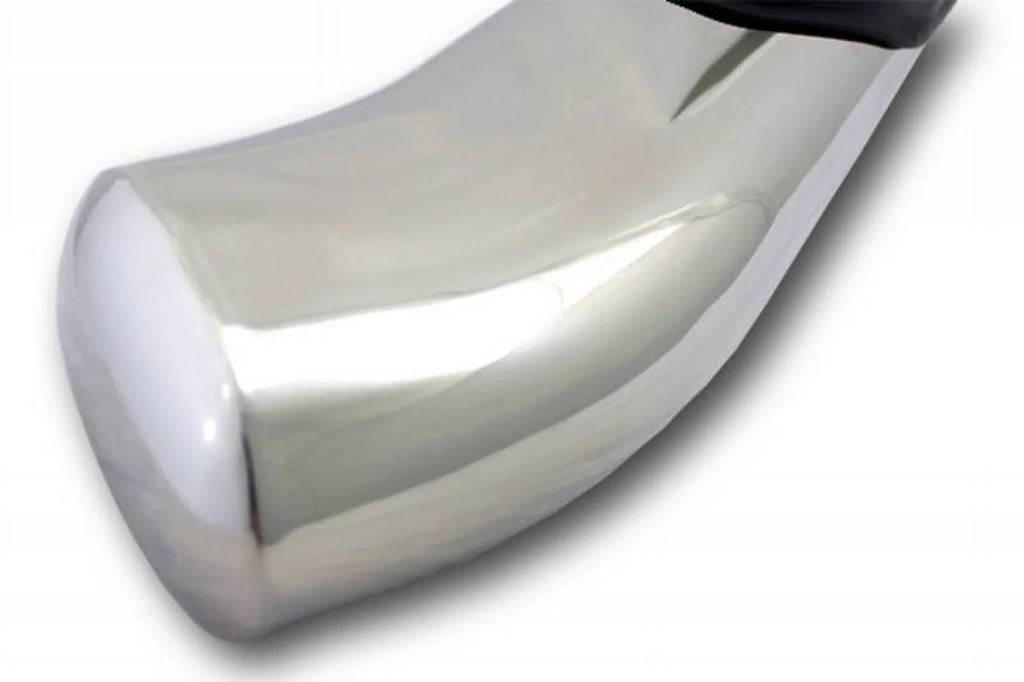 Polished Stainless Steel Rocker Panel Mount Curved Oval Step Bars F3374
