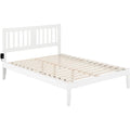 White Wood Queen Spindle Bed with USB Charger J41592