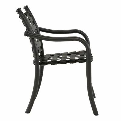 Stacking Patio Dining Chair Obsidian Vinyl Y941312