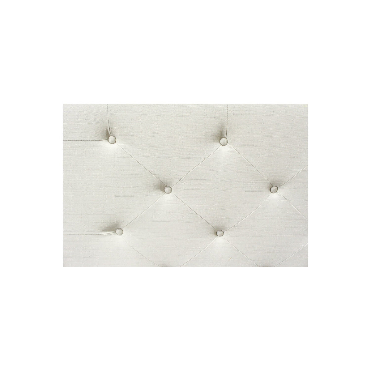 Beige Fabric Upholstered Wingback Platform Bed O953385