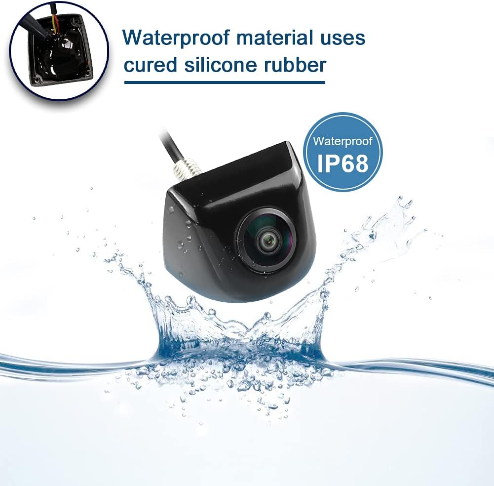 AHD 1080P Vehicle Backup Camera with Fish Eye Lens Night Vision Waterproof Car Reverse Camera Pack of 2 C58083
