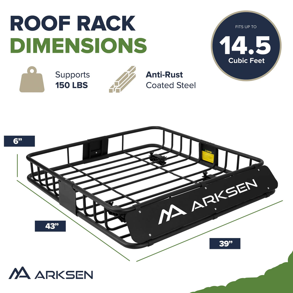 150LB Universal Roof Rack Cargo Carrier Basket I533