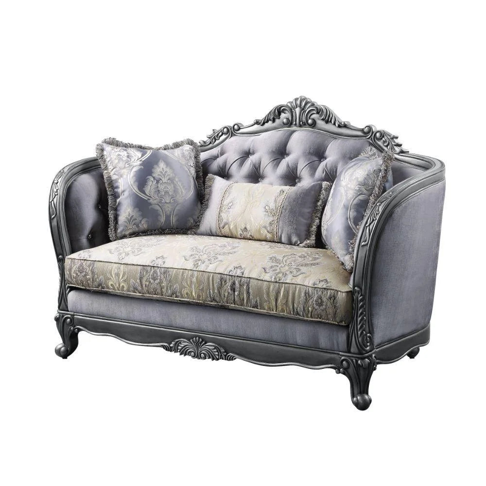 Lustrous Fabric Sofa Set 2 Pcs R295
