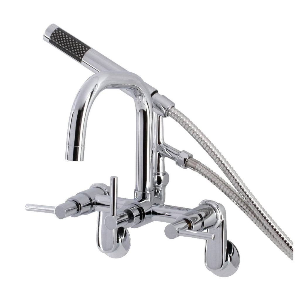 Brushed Nickel Wall Mount Clawfoot Tub Faucet O136