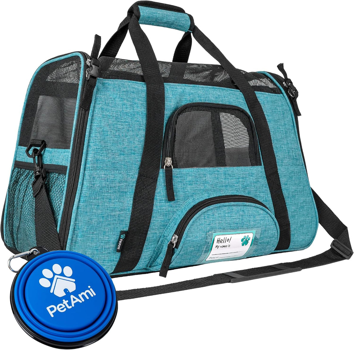 Soft-Sided Pet Travel Carrier, Small, Grey, Pack of 2 B439