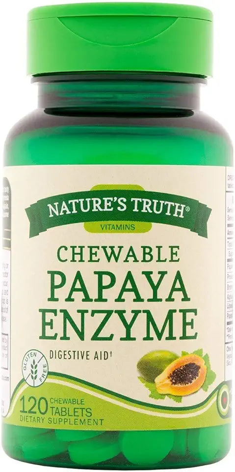 Chewable Papaya Enzyme 120 Tablets Pack of 6 T461