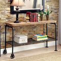Black Metal 1-Shelf Sofa Table S32098