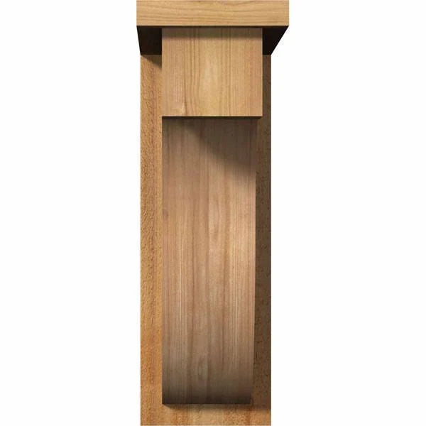 Rough Sawn Corbel with Backplate, Western Red Cedar Q6336