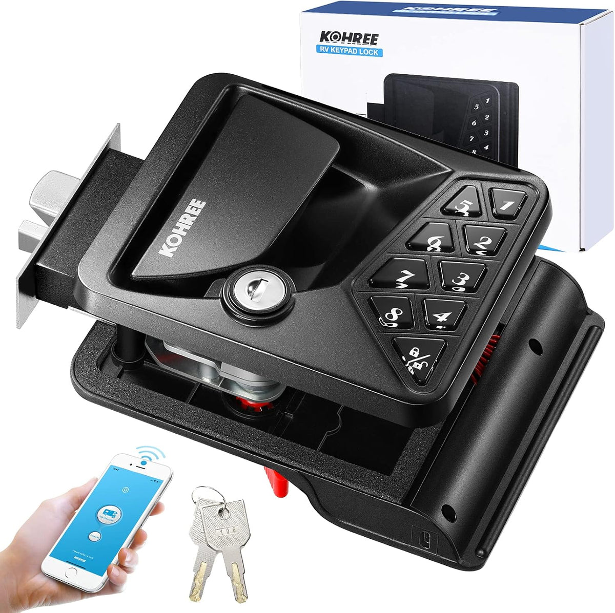 Waterproof Keyless Entry Door Lock with Keypad Deadbolt T98877