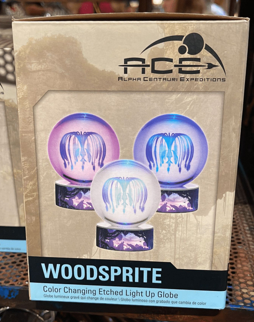 Color Changing Etched Light Up Globe B638