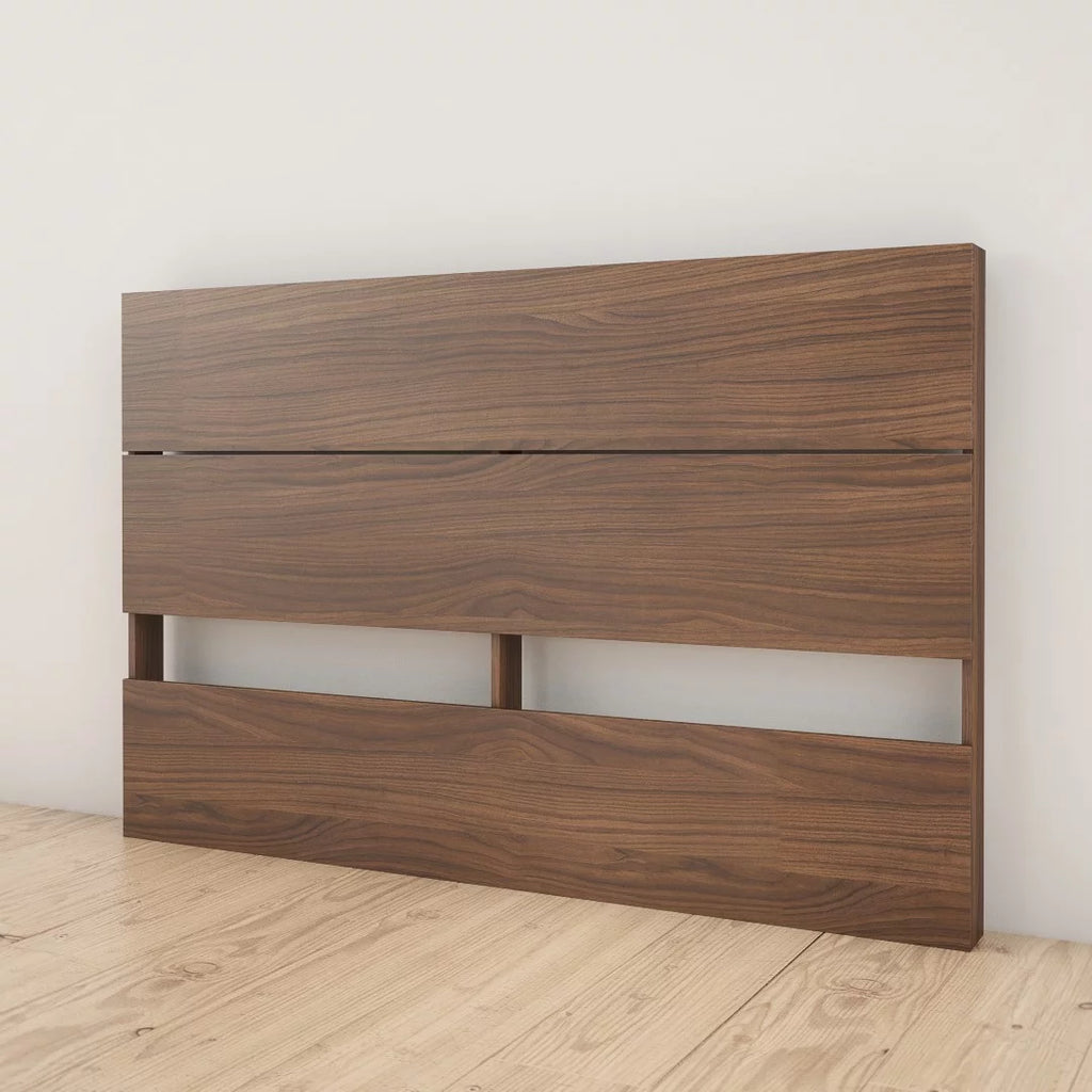Queen Size Walnut Wood Headboard S8953