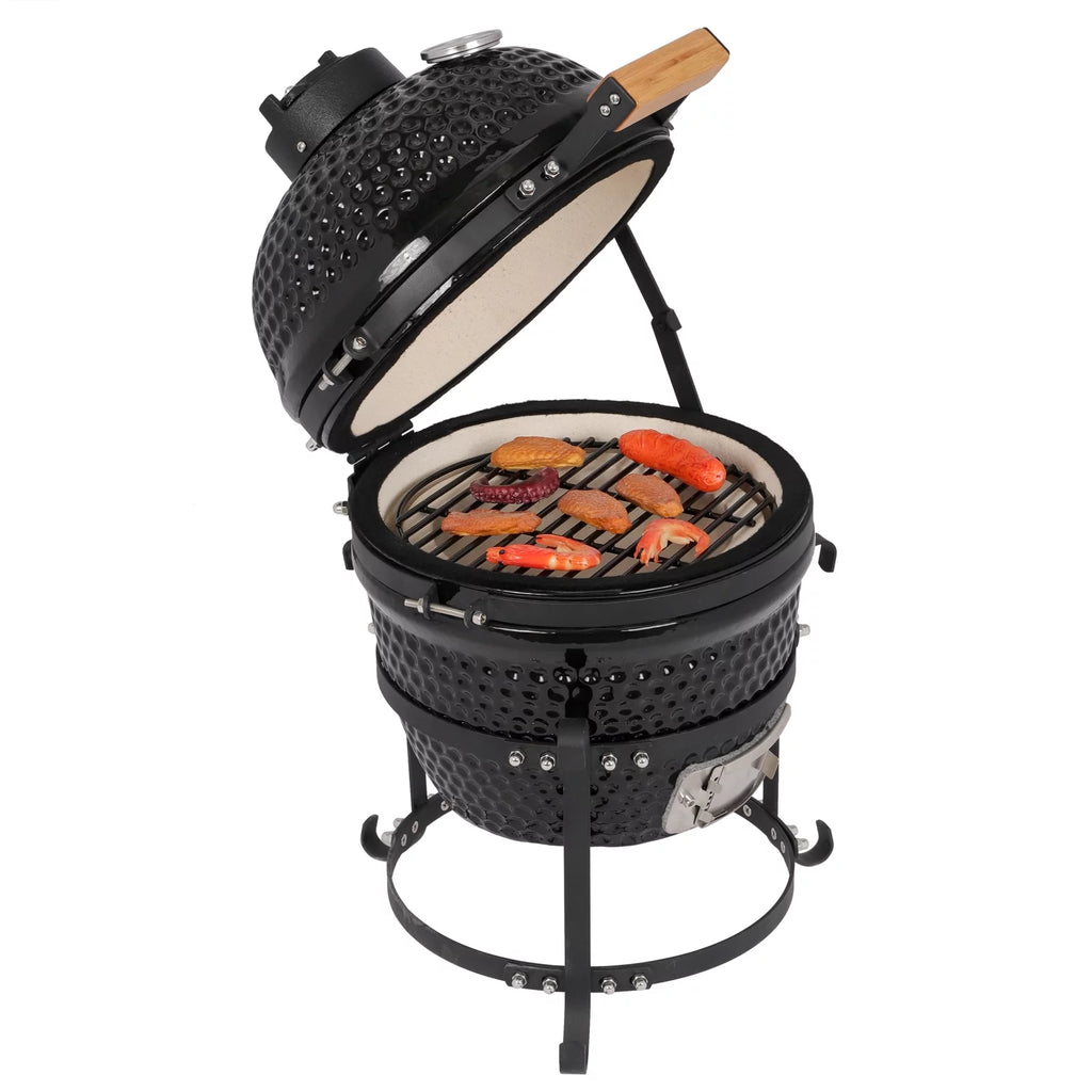 13in Black Ceramic Charcoal BBQ Grill X13648