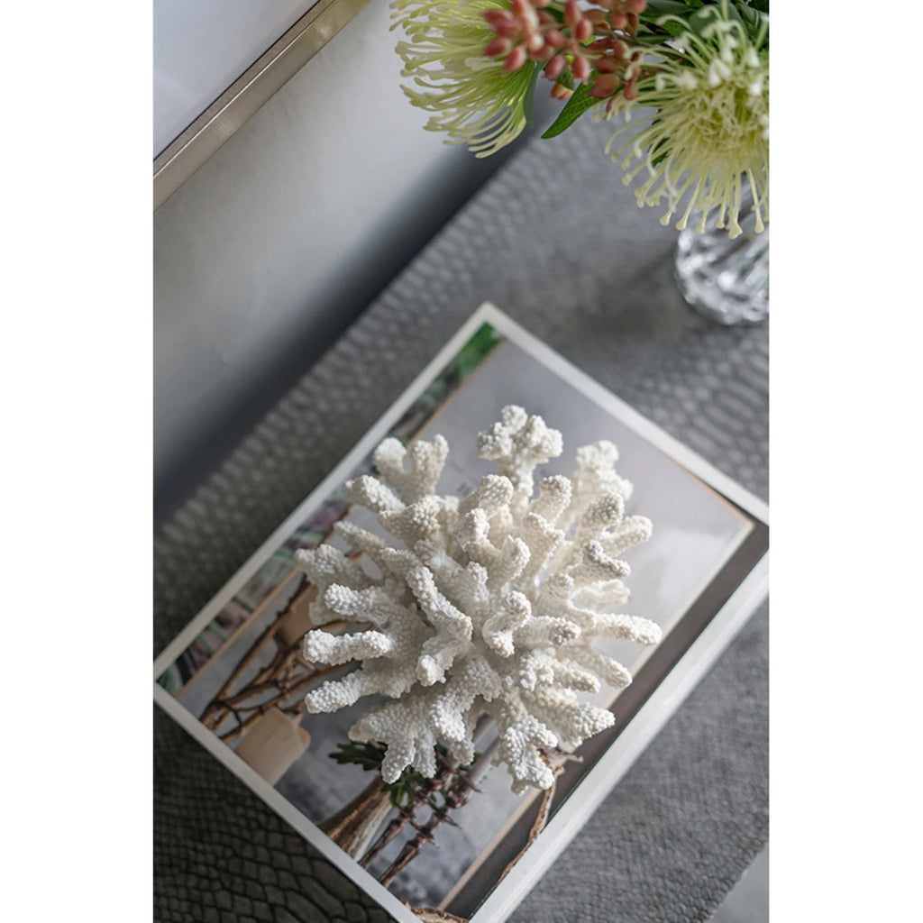 White Faux Coral Sculpture D433
