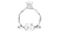 Asscher Cut Moissanite Solitaire Ring, 8 mm, 10K White Gold, US 3.00 R93946