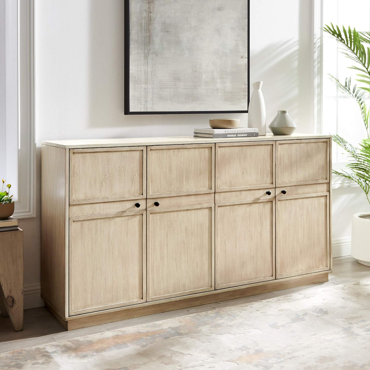 Dark Walnut Wood Storage Cabinet B7537