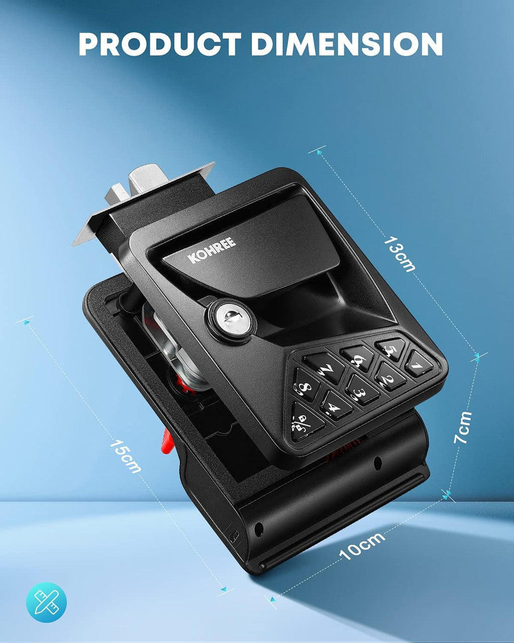 Waterproof Keyless Entry Door Lock with Keypad Deadbolt T98877