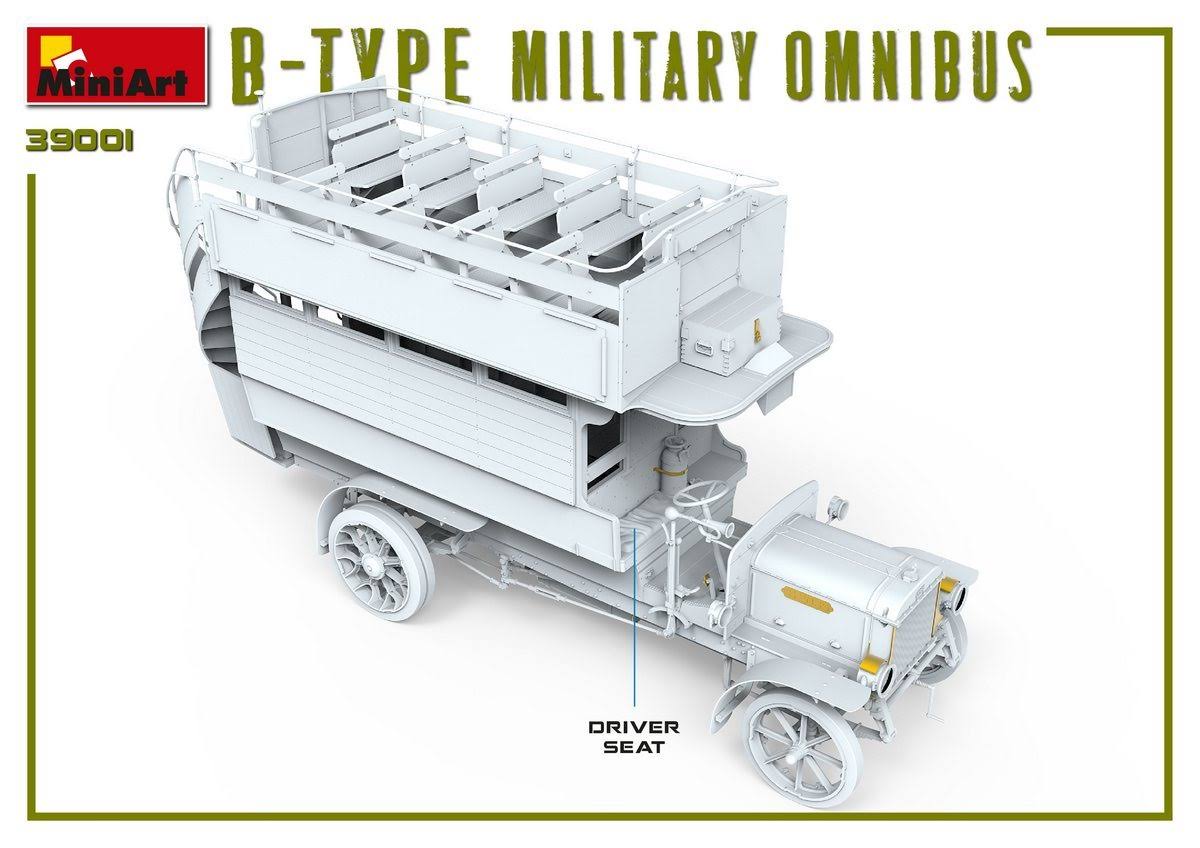 1/35 Scale B-Type Military Omnibus Model Kit W99411