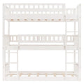 White Twin Size Wood Bunk Bed P303