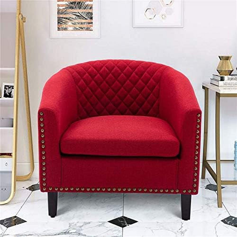 White Leather Upholstered Accent Arm Chair with Solid Wood Legs U1248