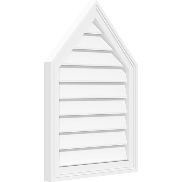 26x22W x 20x22H Peaked Top Surface Mount PVC Gable Vent E916