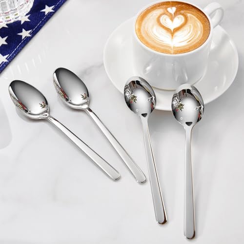 4-Piece 6.4 inch Stainless Steel Teaspoon Set H1940