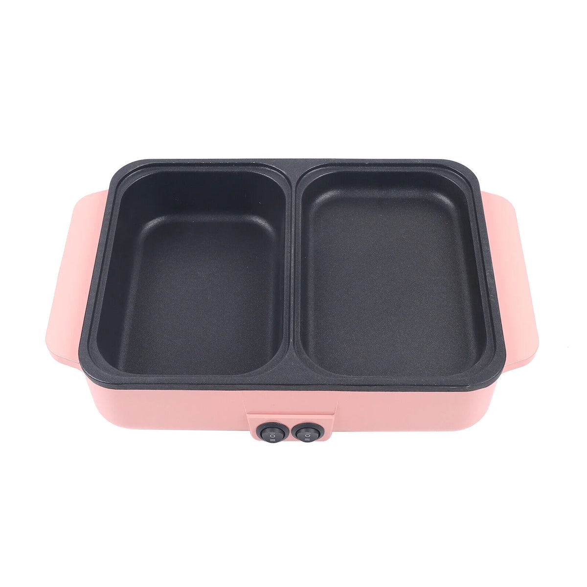 Pink Electric Hot Pot with Grill, Non-Stick Frying Pan V109